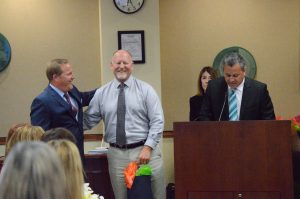 Dr. Ken Fox being honored at Board meeting.