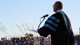 Dr. Ken Fox at his final Esperanza High graduation ceremony.