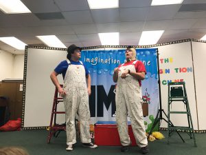 The Imagination Machine performing for Parkview students.