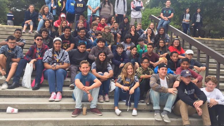 BYMS and EHS students visiting UCI.