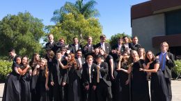 El Dorado choir performers at Vanguard University.