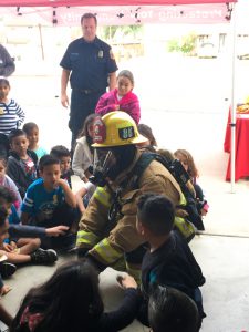 Ruby Drive students at fire station.