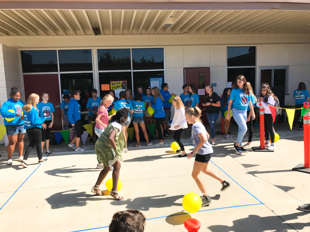 Yorba Linda students participating in an activity.
