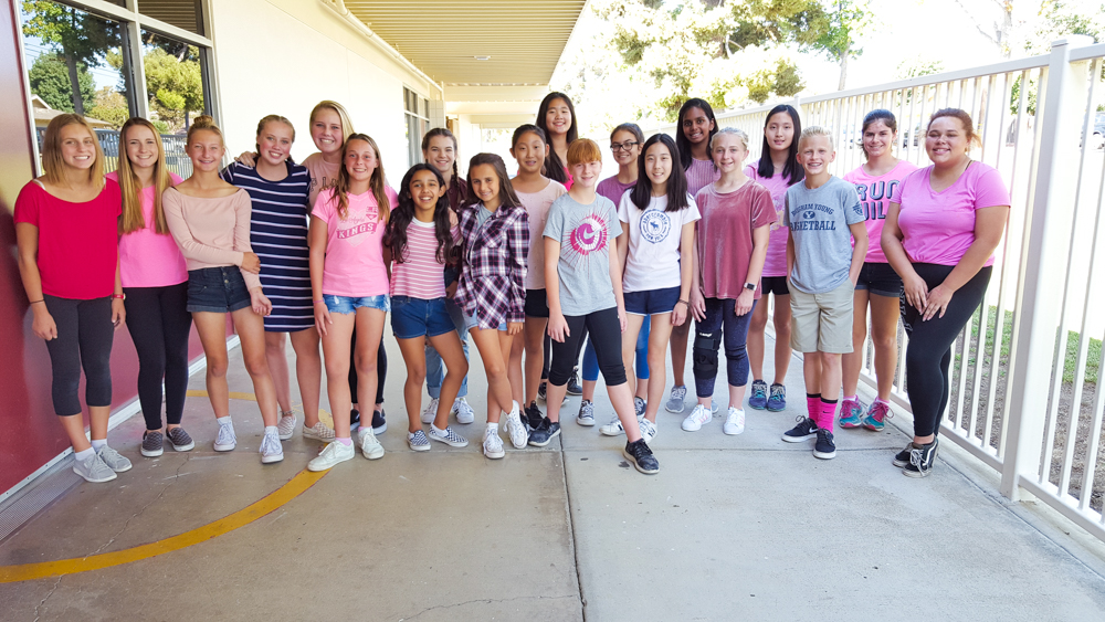 Breast cancer awareness month at Yorba Linda Middle.