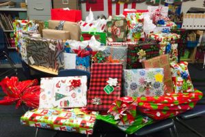 Morse collected gifts for local families.