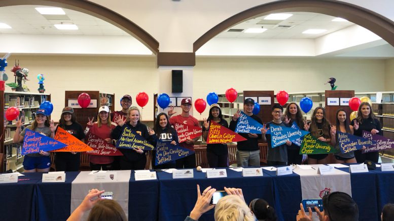 PYLUSD students on signing day.