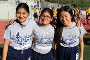 Middle schoolers participating in the annual track meet.