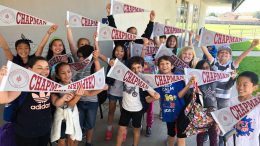 Sierra Vista students showing off their Chapman swag.