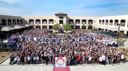 On the first day of school, Yorba Linda High students and staff gathered to take commemorative photos in celebration of the school's 10th anniversary. In 2019, YLHS will celebrate a decade of running with the stampede! Go, Mustangs!