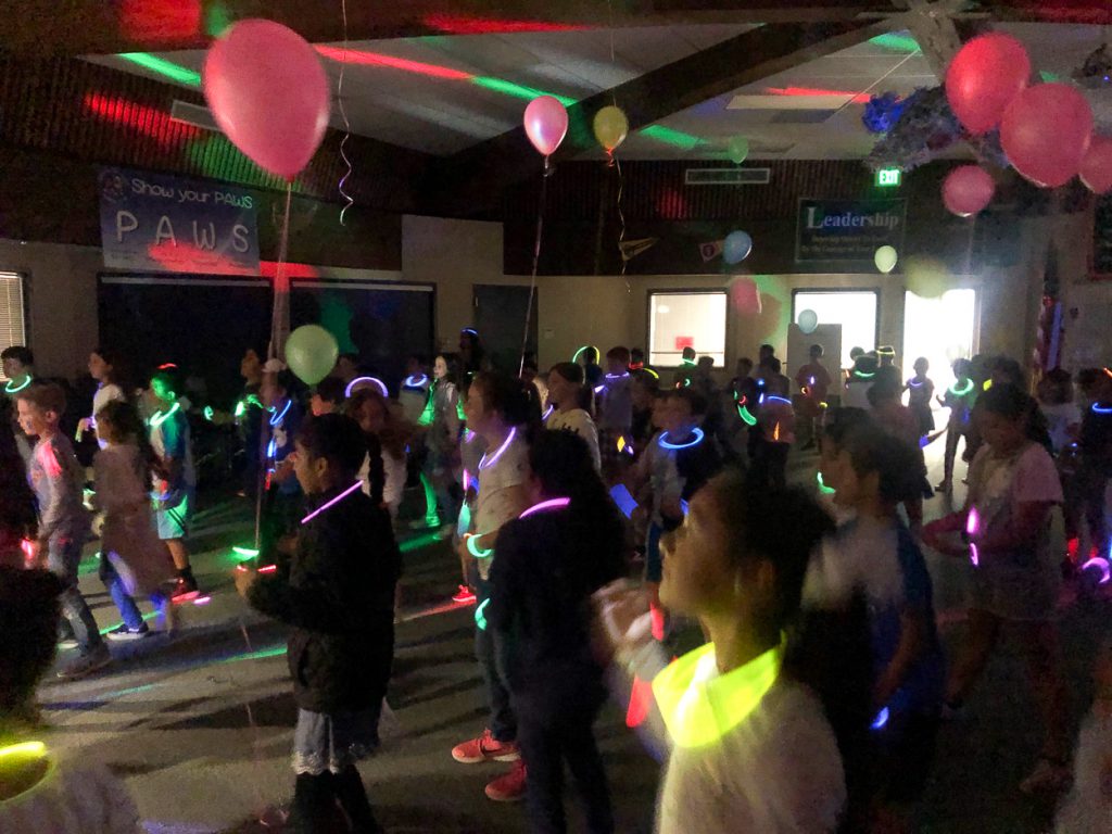 Glow party at Glenview Elementary.