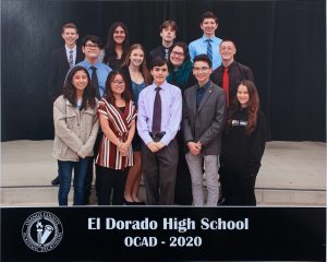 El Dorado High School's 2019-2020 Academic Decathlon team.