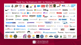 Chapman University's 2021 Top Employers.
