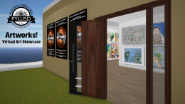 The entry to the Placentia-Yorba Linda Unified School District's 2021 Artworks! virtual student art showcase.