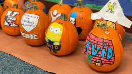 AVID pumpkins at Kraemer Middle School.