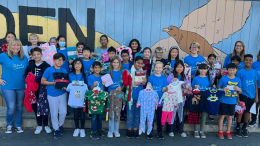 Golden elementary students with pajamas.