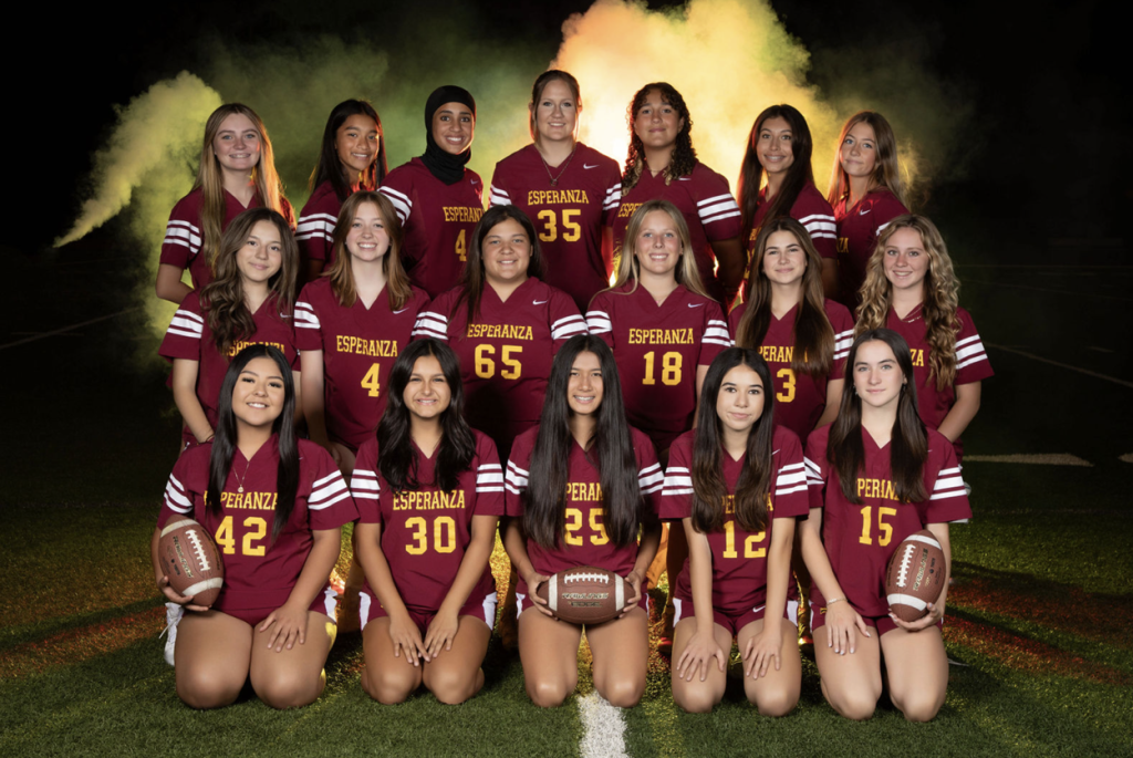 Esperanza High School's flag football team for the 2023-2024 school year.