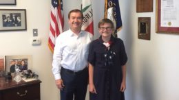 Congressman Ed Royce and Emily from Yorba Linda Middle.