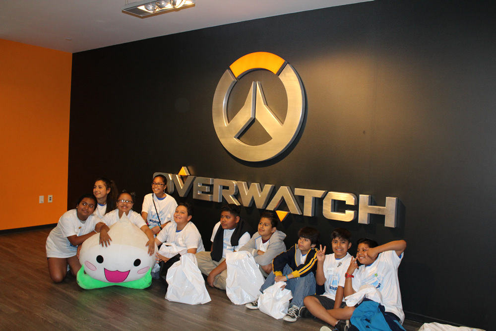Topaz Elementary students at Blizzard Entertainment in Irvine.