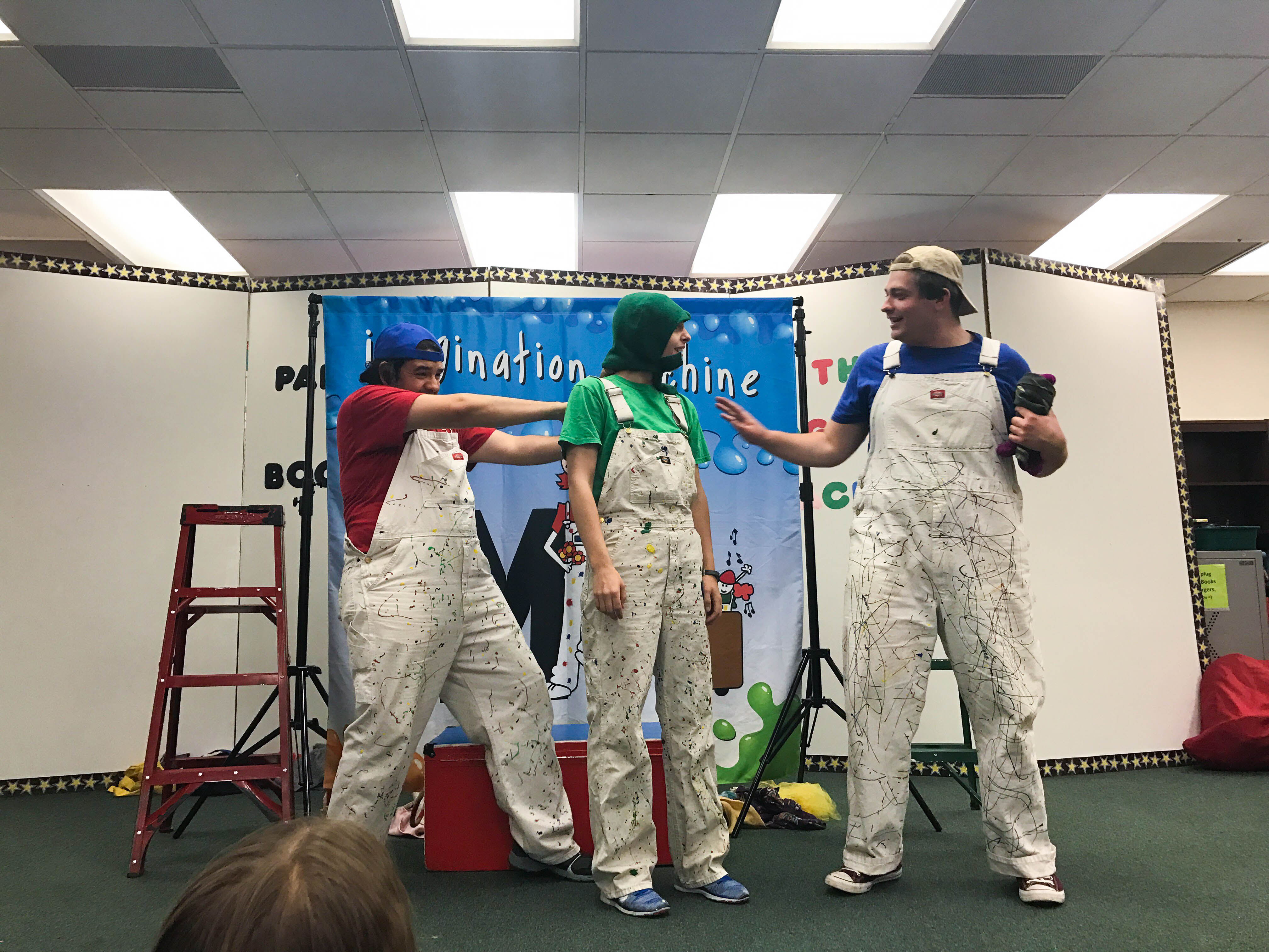 The Imagination Machine performing for Parkview students.