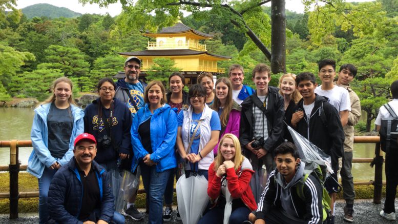 Valencia students and staff members touring Japan.