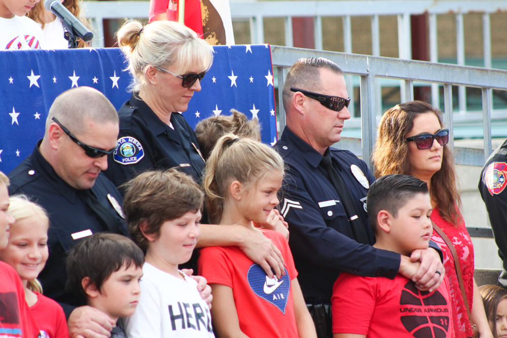 Fairmont Elementary Schools honors the anniversary of 9/11 with an assembly.
