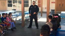 Morse Elementary School gets a visit from Placentia Police Officer.