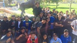 Valencia AVID students touring college campuses.