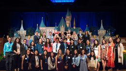 Disneyland Resort Dreamers & Doers Shining Stars for the 2017-18 school year. Yorba Linda High School recipient, Gabriella Moussa, is pictured in the second row, second from the left.