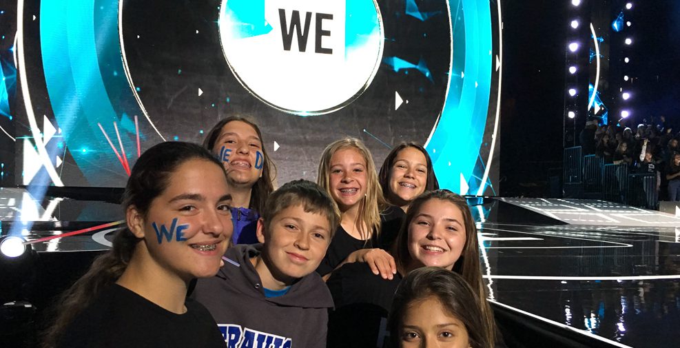 Travis Ranch School's WE Club officers at WE Day.