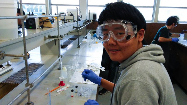 Valencia student, Jiwon Jeong participating in the national Chemistry Olympiad competition.