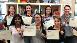 German students with awards.
