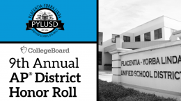 AP District Honor Roll award for PYLUSD.