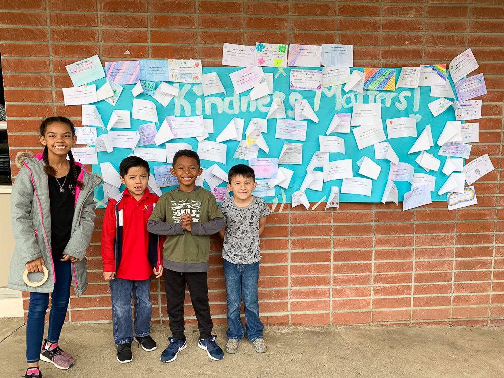 Ruby Drive students showing kindness.