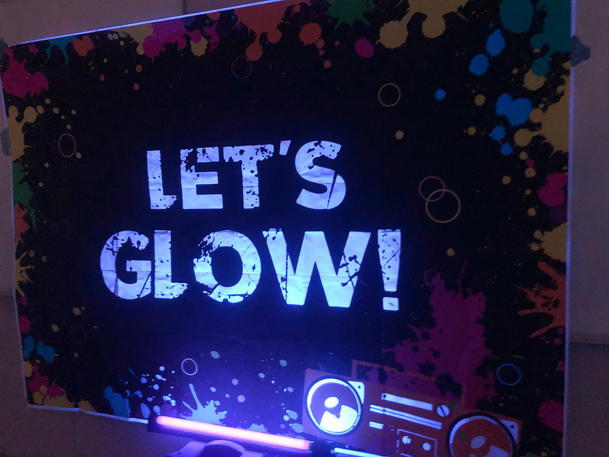 Glow party at Glenview Elementary.