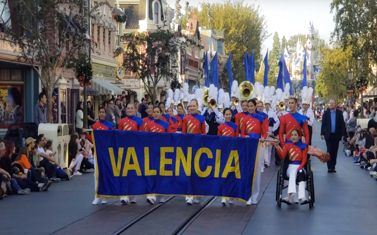Valencia performing at Disneyland.