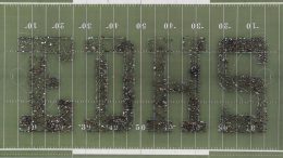 El Dorado High School's entire student body and staff formed a giant E D H S on the first day of the 2021-2022 school year.