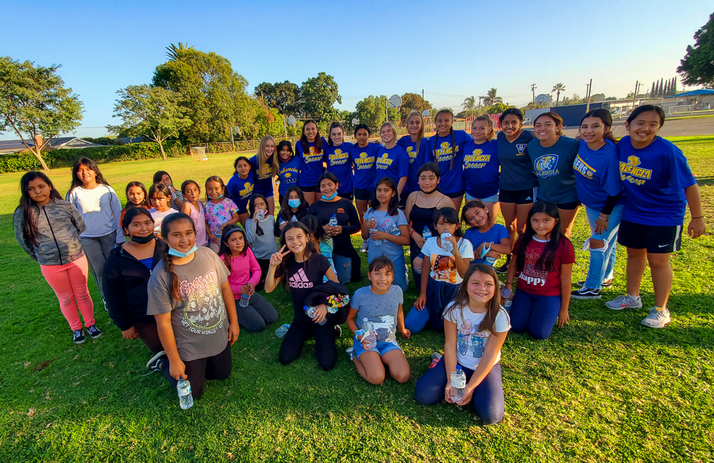 Ruby Drive soccer clinic with Valencia high.