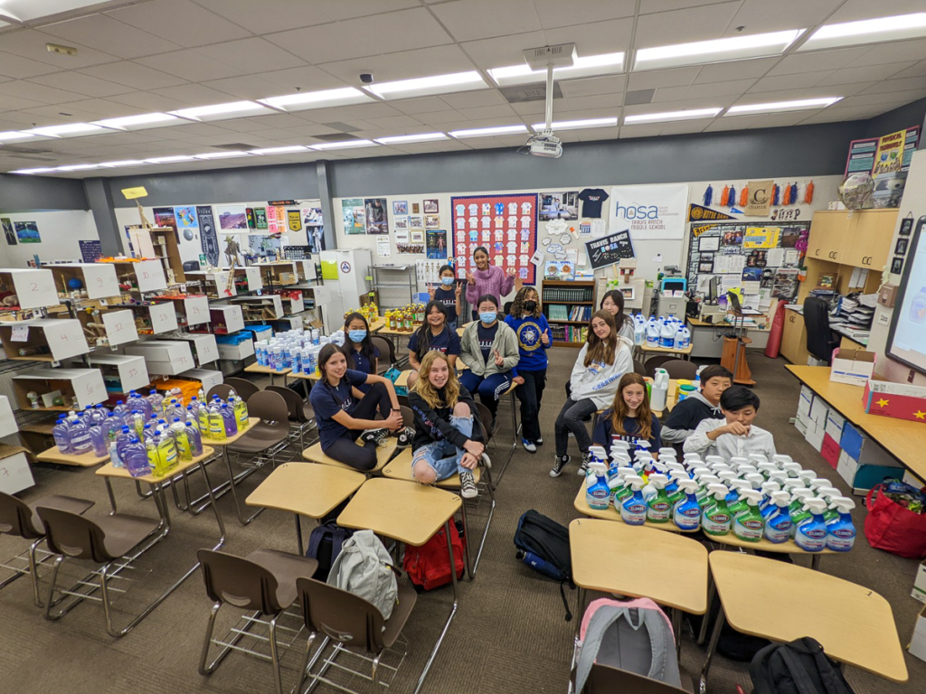 Donation event hosted by Travis Ranch HOSA collects cleaning supplies ...