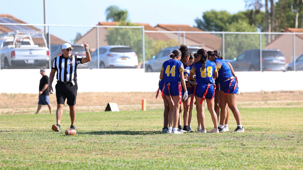 Valencia High School's girls flag football team played Cypress High School in a game on Monday, October 2, 2023.