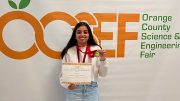 Valencia High School Senior won 2nd place in Pharmacology and Toxicology in the Orange County Science and Engineering Fair
