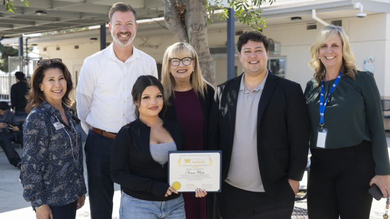Yorba Linda Chamber of Commerce Foundation Honors El Camino Real High School Senior as September Student of the Month